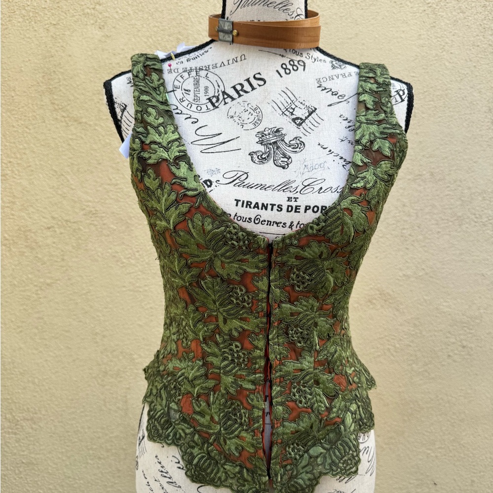 GIGI C Orange and Green Couture Piece